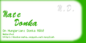 mate donka business card