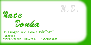 mate donka business card